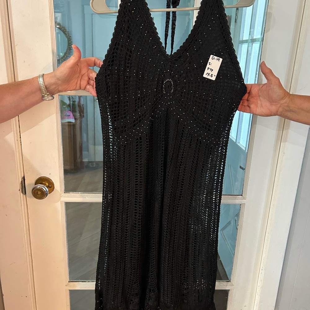 Black Crochet Dress